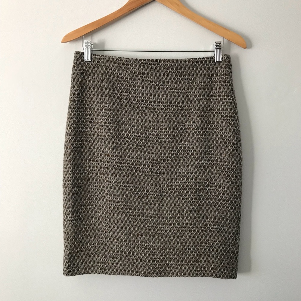 J. Crew Wool & Metallic Thread Tweed Pencil Skirt - Picture 3 of 8